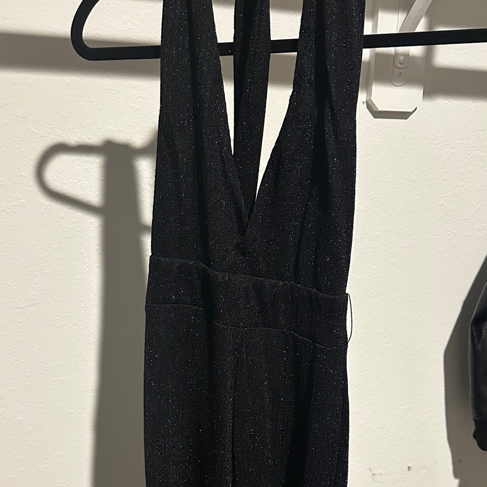 Pull&Bear Black Glitter Jumpsuit